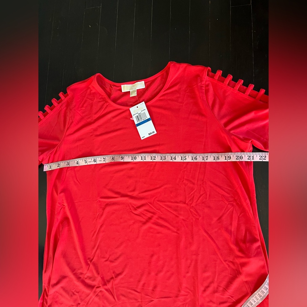 MICHAEL Michael Kors women’s Vibrant Red Short Sleeve Tee size XL - Picture 6 of 9